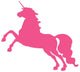 Hot Pink Jumping Unicorn Wall Decal