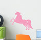 Pink Jumping Unicorn Silhouette Wall Decal