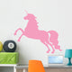 Pink Jumping Unicorn Silhouette Wall Decal