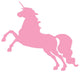 Pink Jumping Unicorn Silhouette Wall Decal