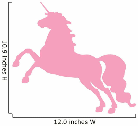 Pink Jumping Unicorn Silhouette Wall Decal
