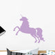 Purple Jumping Unicorn Silhouette Wall Decal