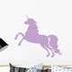 Purple Jumping Unicorn Silhouette Wall Decal