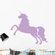 Purple Jumping Unicorn Silhouette Wall Decal