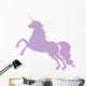 Purple Jumping Unicorn Silhouette Wall Decal