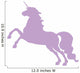 Purple Jumping Unicorn Silhouette Wall Decal