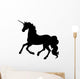 Black Cantering Unicorn Silhouette Wall Decal