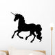 Black Cantering Unicorn Silhouette Wall Decal