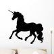 Black Cantering Unicorn Silhouette Wall Decal
