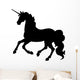 Black Cantering Unicorn Silhouette Wall Decal