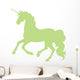 Green Cantering Unicorn Silhouette Wall Decal