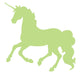 Green Cantering Unicorn Silhouette Wall Decal