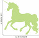 Green Cantering Unicorn Silhouette Wall Decal