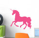 Hot Pink Cantering Unicorn Wall Decal