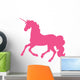Hot Pink Cantering Unicorn Wall Decal