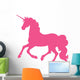 Hot Pink Cantering Unicorn Wall Decal