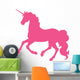 Hot Pink Cantering Unicorn Wall Decal
