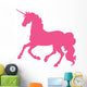 Hot Pink Cantering Unicorn Wall Decal