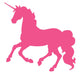 Hot Pink Cantering Unicorn Wall Decal