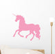 Pink Cantering Unicorn Silhouette Wall Decal