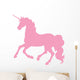 Pink Cantering Unicorn Silhouette Wall Decal
