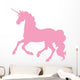 Pink Cantering Unicorn Silhouette Wall Decal