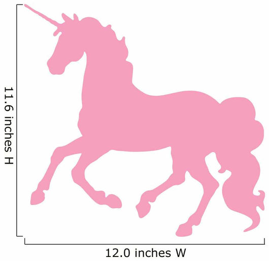 Pink Cantering Unicorn Silhouette Wall Decal