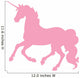 Pink Cantering Unicorn Silhouette Wall Decal