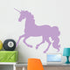 Purple Cantering Unicorn Silhouette Wall Decal