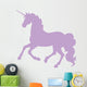 Purple Cantering Unicorn Silhouette Wall Decal