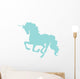Beautiful Blue Unicorn Silhouette Wall Decal
