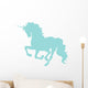 Beautiful Blue Unicorn Silhouette Wall Decal