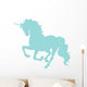 Beautiful Blue Unicorn Silhouette Wall Decal