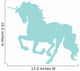 Beautiful Blue Unicorn Silhouette Wall Decal