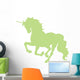 Beautiful Green Unicorn Silhouette Wall Decal