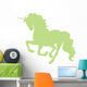 Beautiful Green Unicorn Silhouette Wall Decal