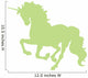 Beautiful Green Unicorn Silhouette Wall Decal