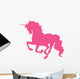 Beautiful Hot Pink Unicorn Wall Decal