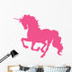 Beautiful Hot Pink Unicorn Wall Decal