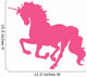 Beautiful Hot Pink Unicorn Wall Decal
