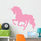 Beautiful Pink Unicorn Silhouette Wall Decal