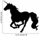 Galloping Black Unicorn Silhouette Wall Decal