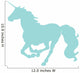 Galloping Blue Unicorn Silhouette Wall Decal