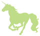 Galloping Green Unicorn Silhouette Wall Decal