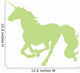 Galloping Green Unicorn Silhouette Wall Decal