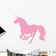 Galloping Pink Unicorn Silhouette Wall Decal