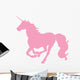 Galloping Pink Unicorn Silhouette Wall Decal