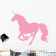 Galloping Pink Unicorn Silhouette Wall Decal