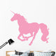 Galloping Pink Unicorn Silhouette Wall Decal