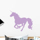 Galloping Purple Unicorn Silhouette Wall Decal